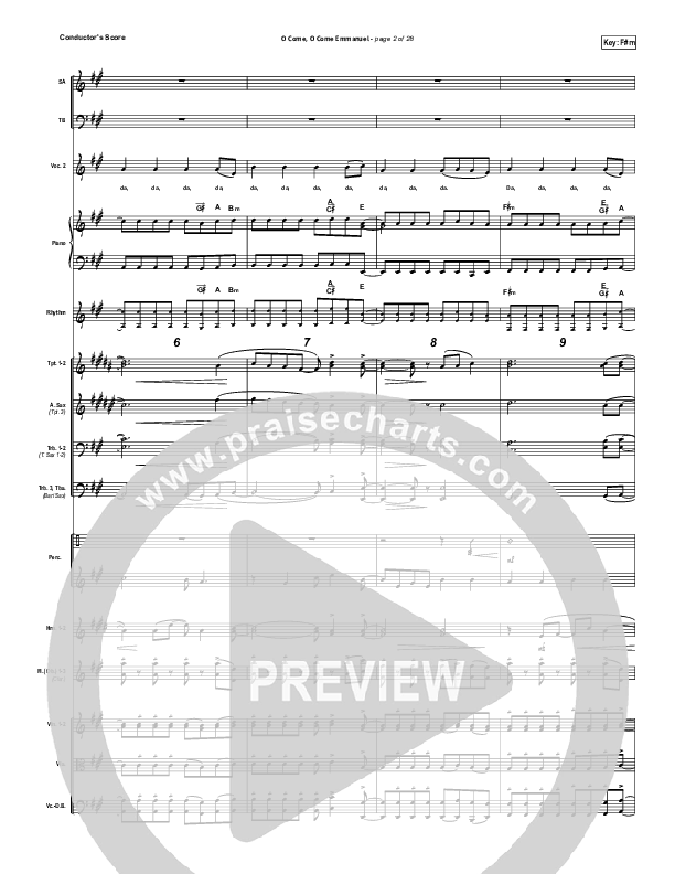 O Come O Come Emmanuel Conductor's Score (Phil Wickham)