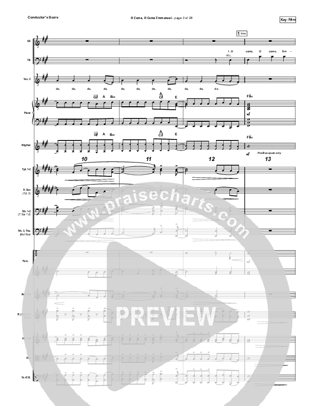 O Come O Come Emmanuel Conductor's Score (Phil Wickham)