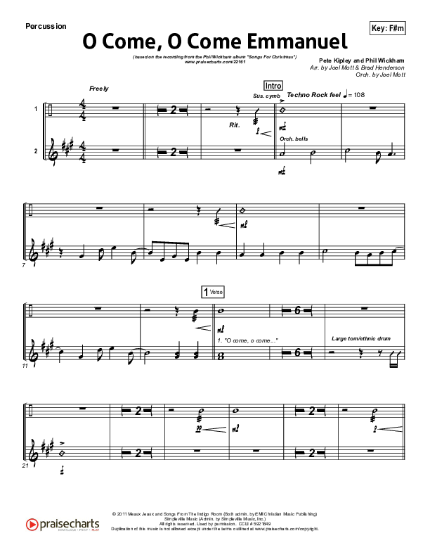 O Come O Come Emmanuel Percussion (Phil Wickham)