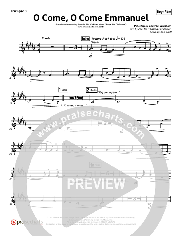 O Come O Come Emmanuel Trumpet 3 (Phil Wickham)