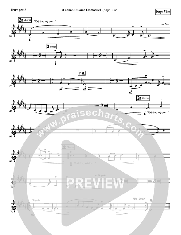 O Come O Come Emmanuel Trumpet 3 (Phil Wickham)