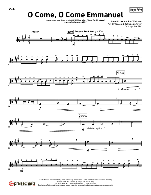 O Come O Come Emmanuel Viola (Phil Wickham)
