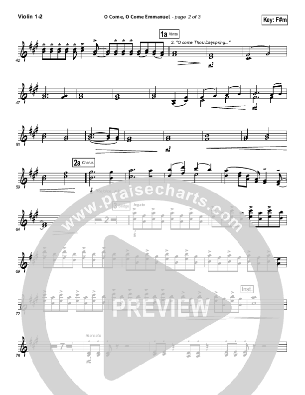 O Come O Come Emmanuel Violin 1/2 (Phil Wickham)