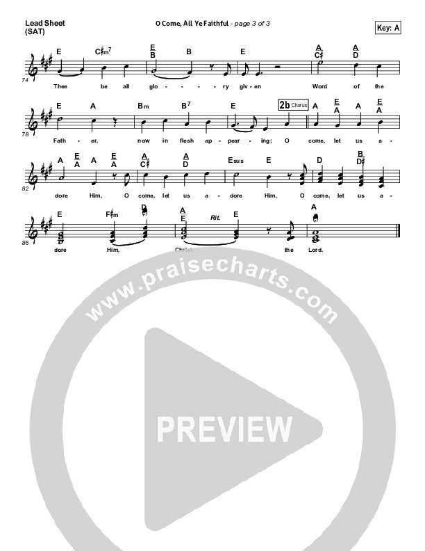 O Come All Ye Faithful Lead (SAT) (Phil Wickham)