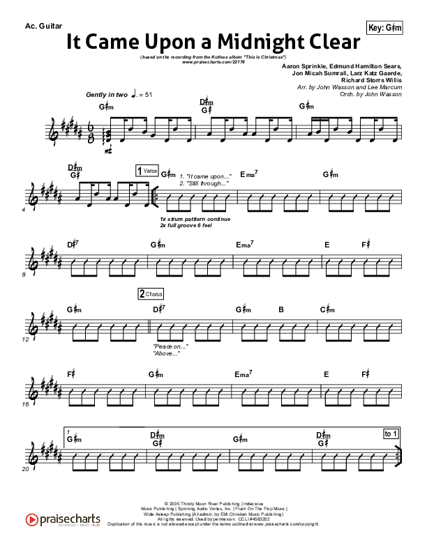 It Came Upon A Midnight Clear Acoustic Guitar (Kutless)