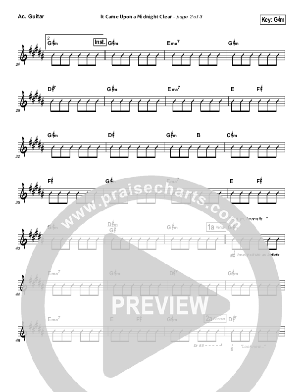 It Came Upon A Midnight Clear Acoustic Guitar (Kutless)