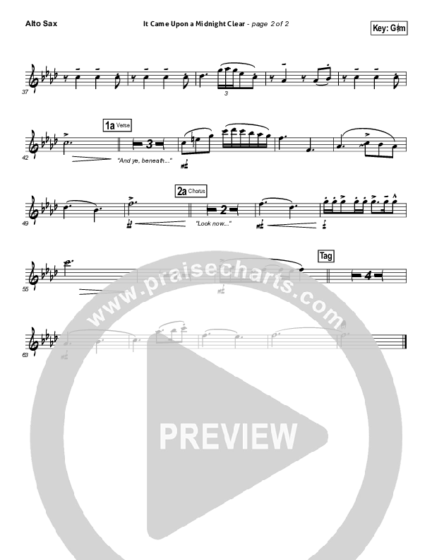 It Came Upon A Midnight Clear Alto Sax (Kutless)