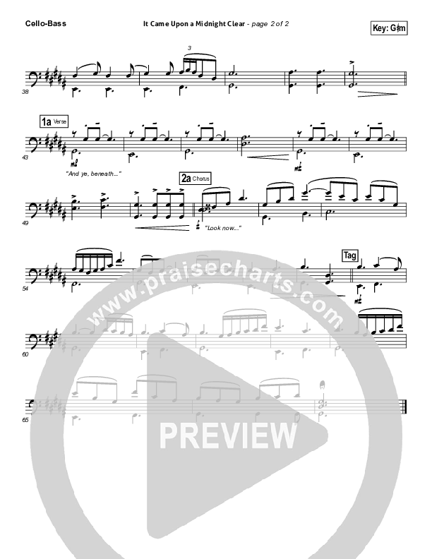 It Came Upon A Midnight Clear Cello/Bass (Kutless)