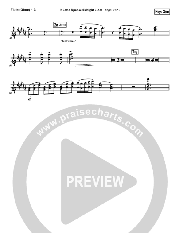 It Came Upon A Midnight Clear Flute/Oboe 1/2/3 (Kutless)