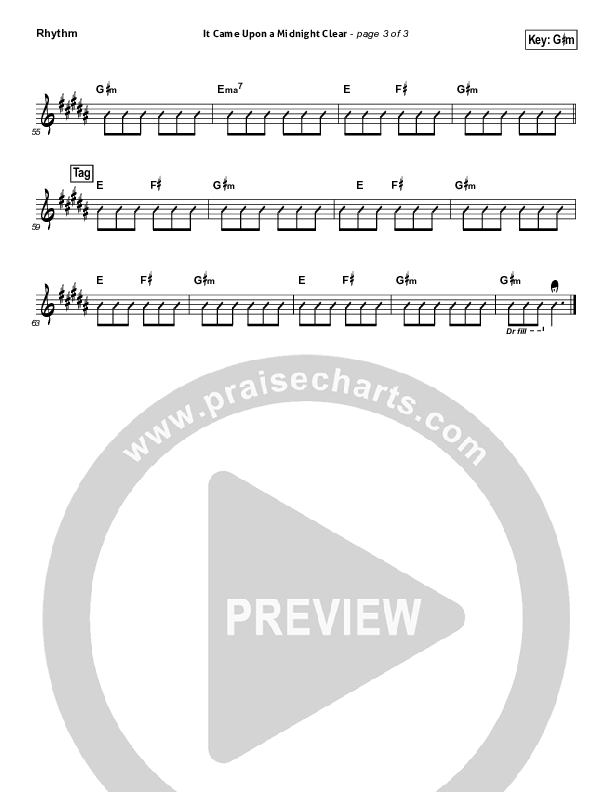It Came Upon A Midnight Clear Rhythm Chart (Kutless)
