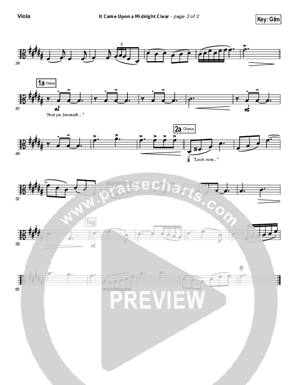 It Came Upon A Midnight Clear Viola (Kutless)