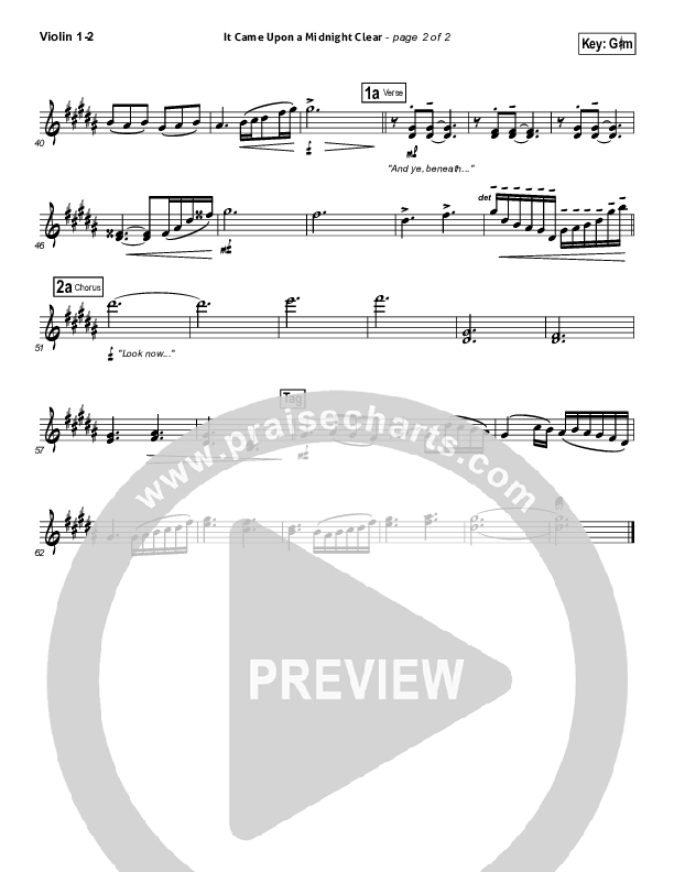 It Came Upon A Midnight Clear Violin 1/2 (Kutless)