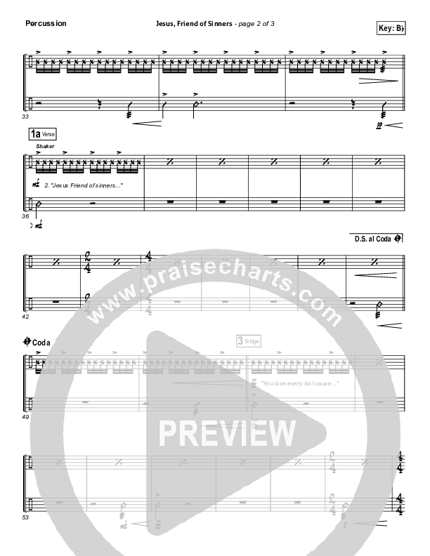 Jesus Friend Of Sinners Percussion (Casting Crowns)