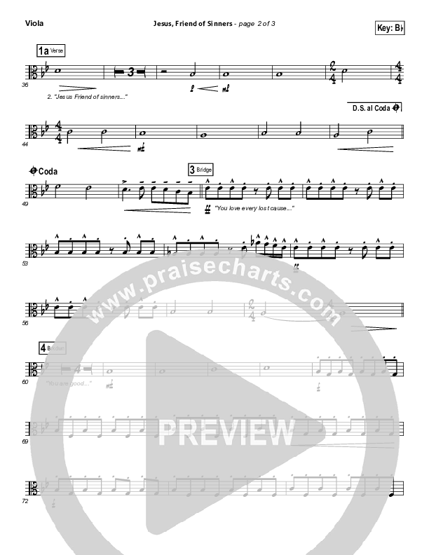 Jesus Friend Of Sinners Viola (Casting Crowns)