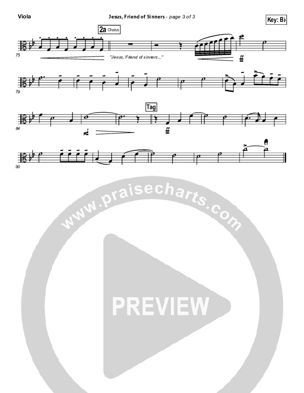 Jesus Friend Of Sinners Viola (Casting Crowns)