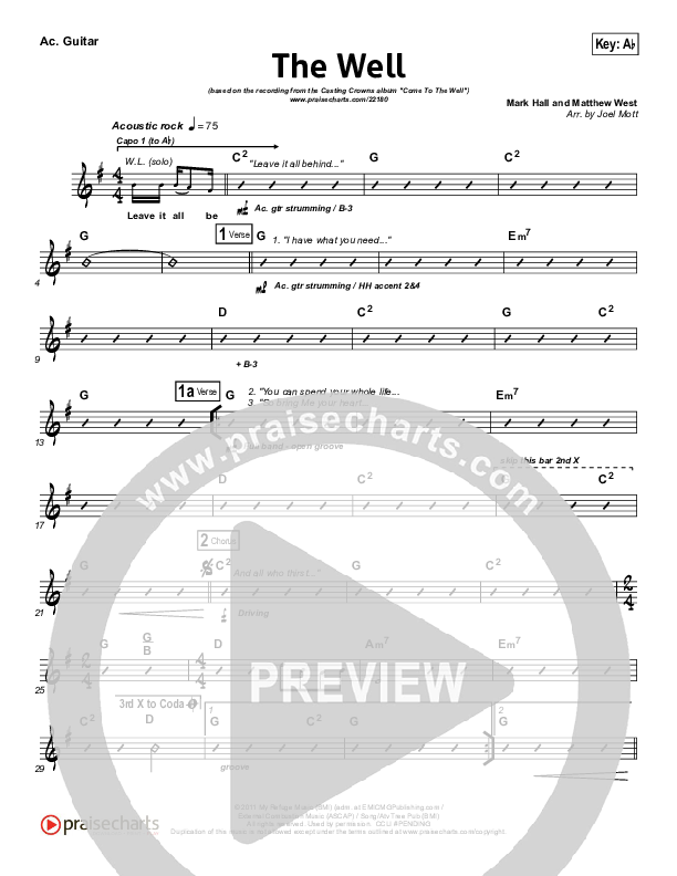 The Well Acoustic Guitar (Casting Crowns)