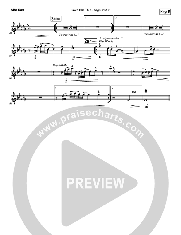 Love Like This Alto Sax (OnceCaptive)