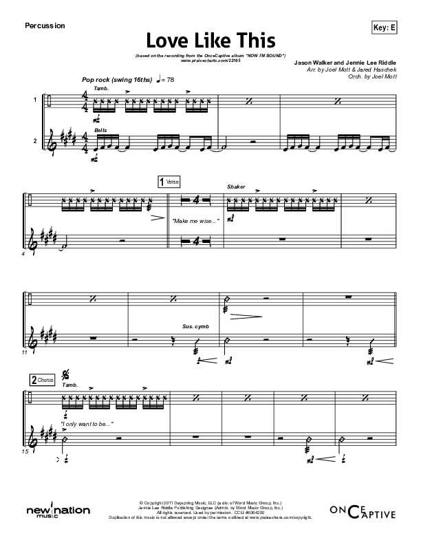 Love Like This Percussion (OnceCaptive)