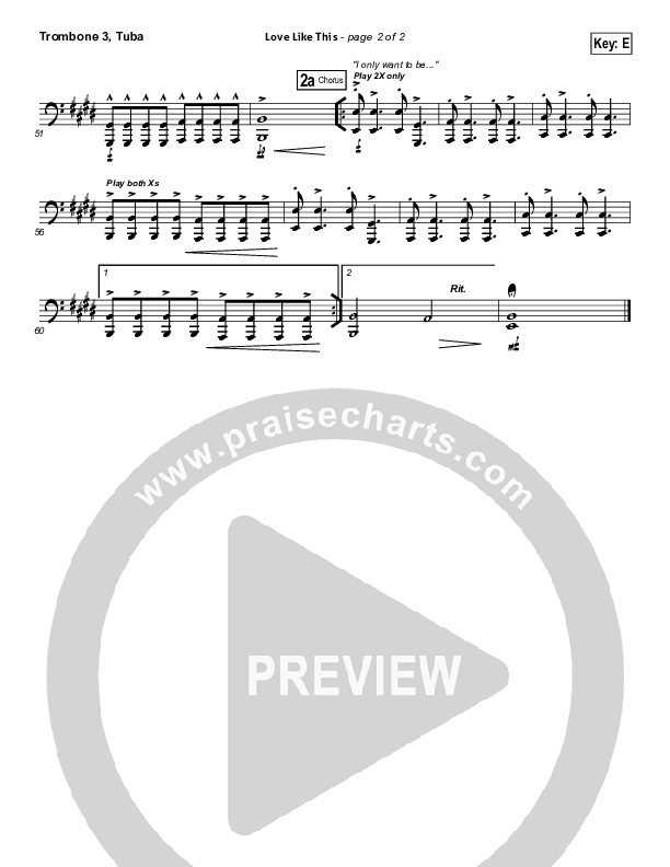 Love Like This Trombone 3/Tuba (OnceCaptive)