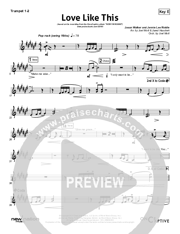 Love Like This Trumpet 1,2 (OnceCaptive)
