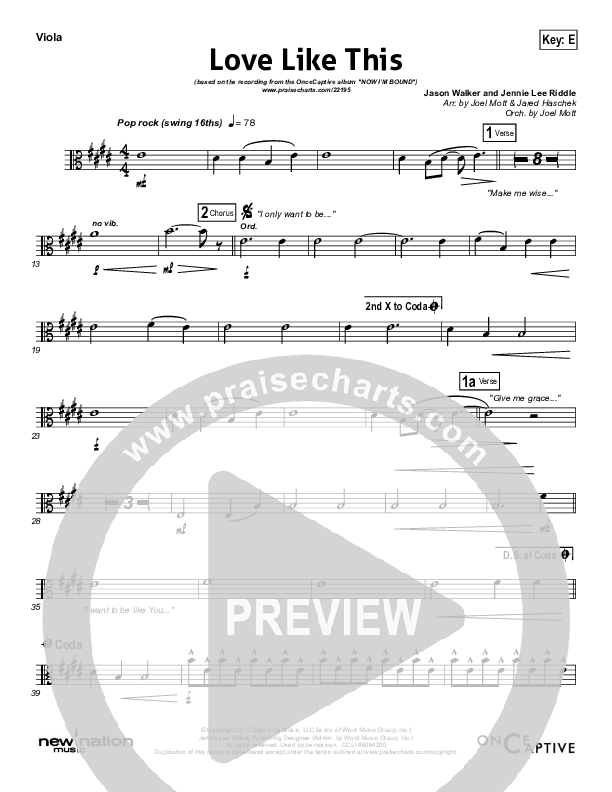 Love Like This Viola (OnceCaptive)