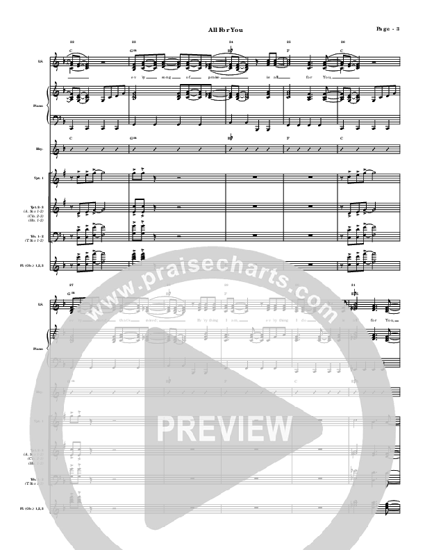 All For You Conductor's Score (Paul Baloche)