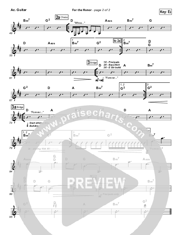 For The Honor Acoustic Guitar (Elevation Worship)