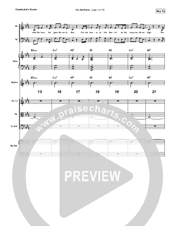 For The Honor Conductor's Score (Elevation Worship)