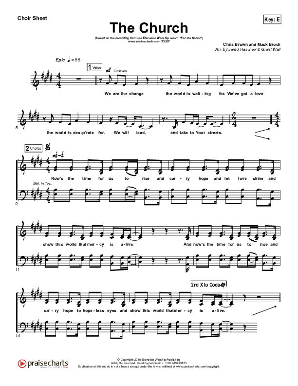 The Church Choir Sheet (SATB) (Elevation Worship)