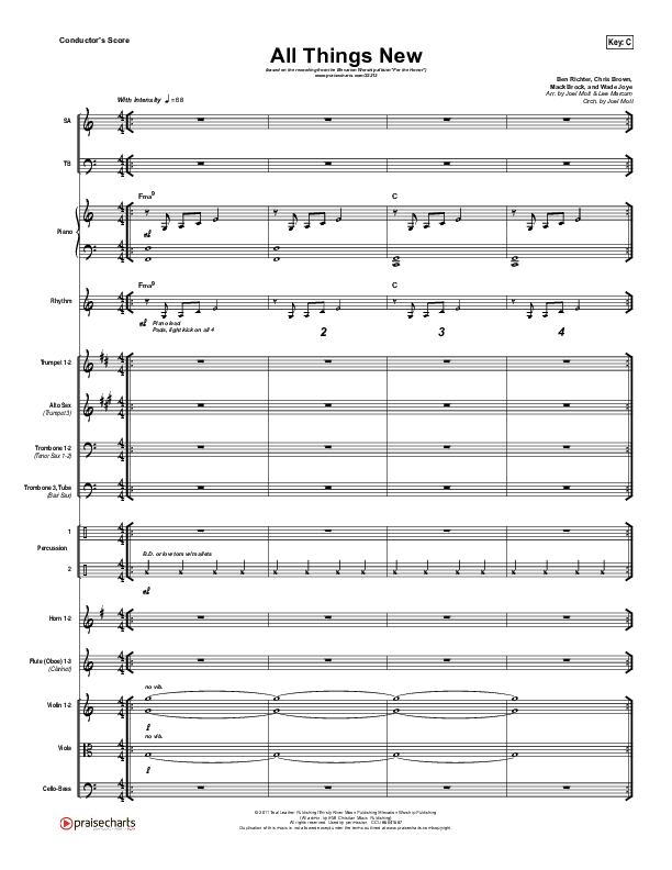 All Things New Conductor's Score (Elevation Worship)