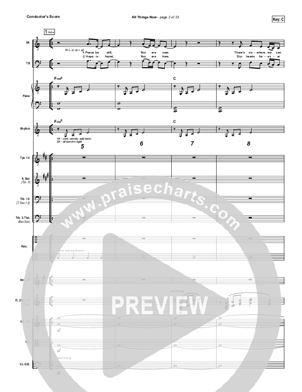All Things New Conductor's Score (Elevation Worship)