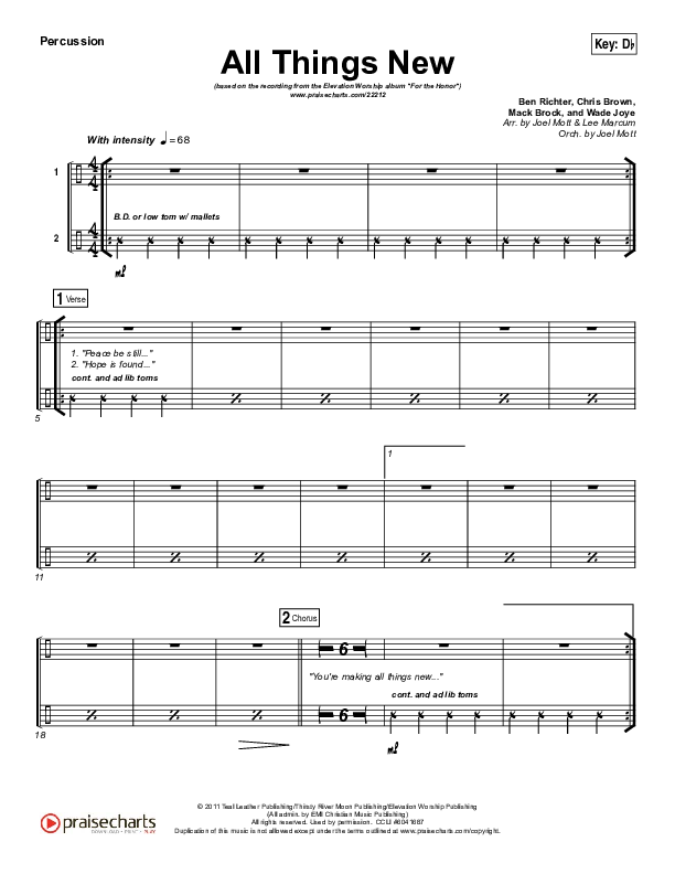 All Things New Percussion (Elevation Worship)