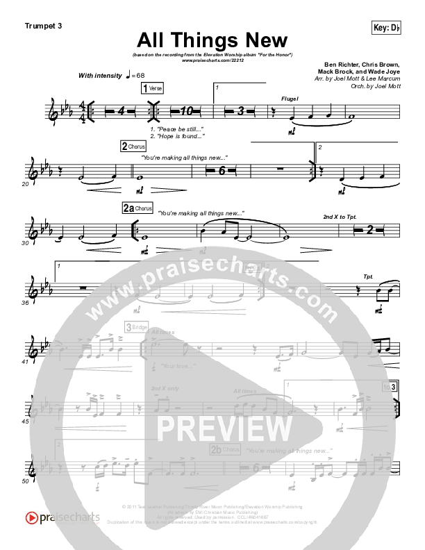 All Things New Trumpet 3 (Elevation Worship)