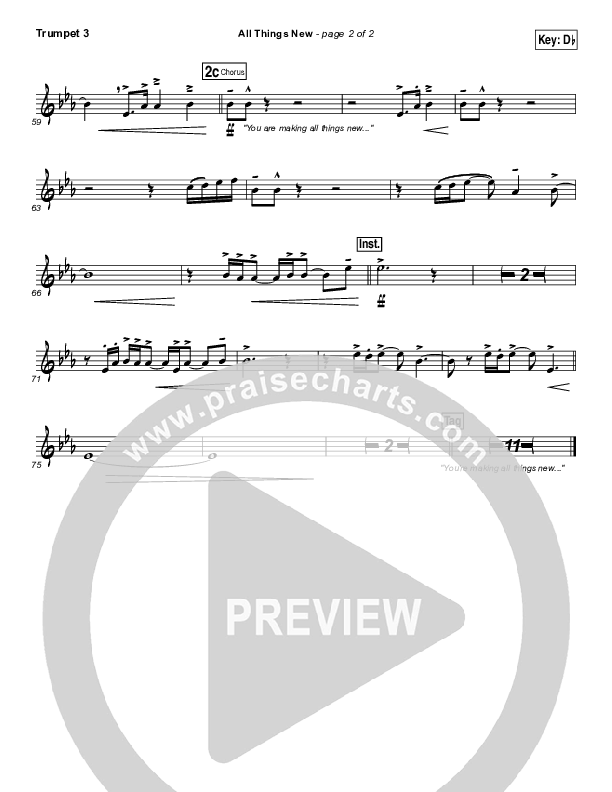 All Things New Trumpet 3 (Elevation Worship)