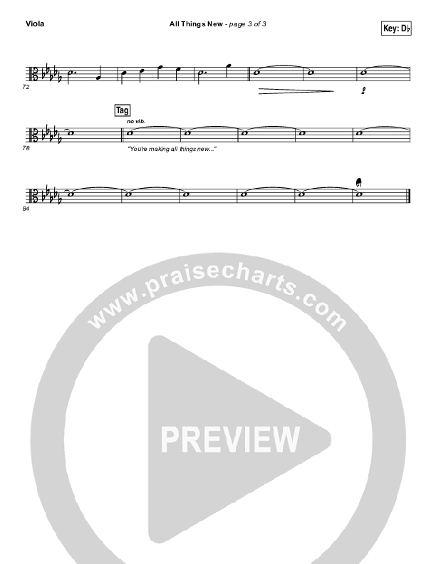 All Things New Viola (Elevation Worship)
