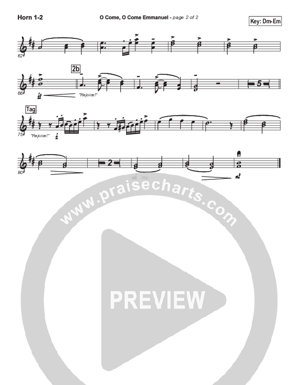 O Come O Come Emmanuel Brass Pack (PraiseCharts Band / Arr. John Wasson)