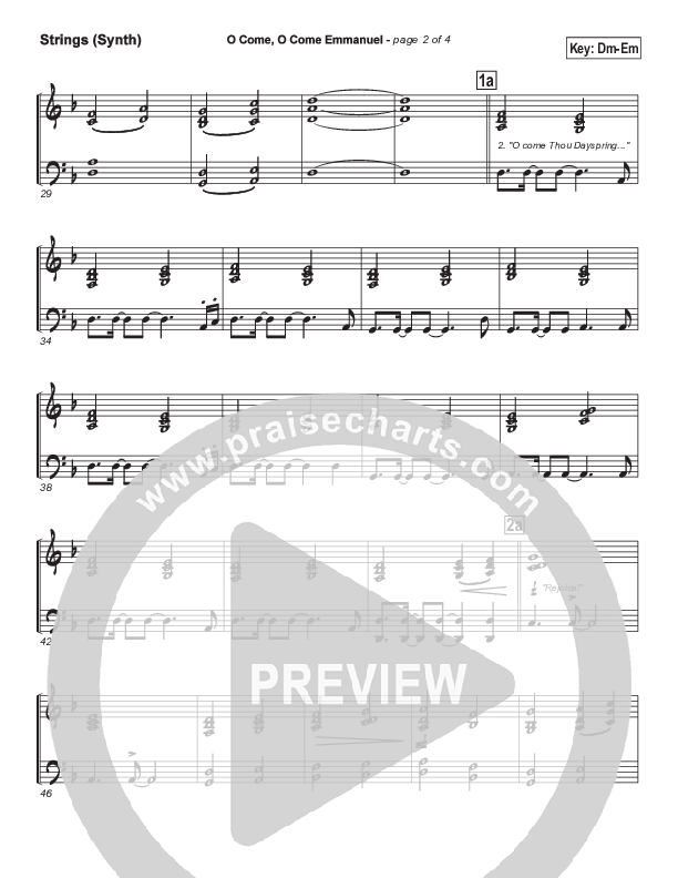 O Come O Come Emmanuel String Pack (PraiseCharts Band / Arr. John Wasson)