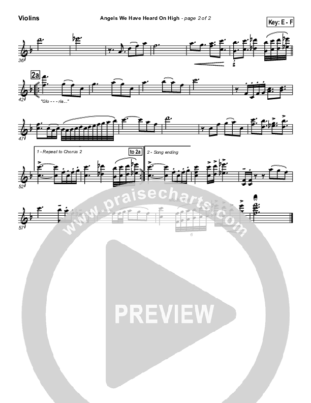 Angels We Have Heard On High Violins (PraiseCharts Band / Arr. Daniel Galbraith)