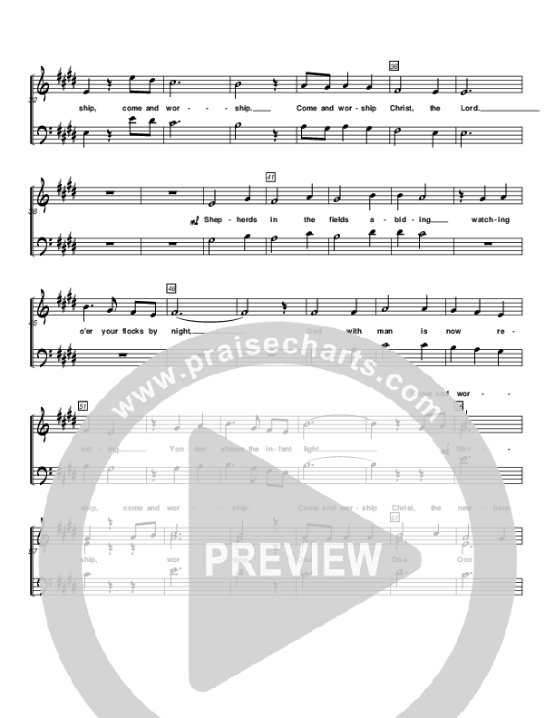 Angels From The Realms Of Glory Piano/Vocal (SATB) (John Parker / Jay Parker)
