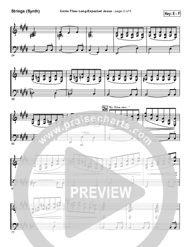 Come Thou Long Expected Jesus String Pack (PraiseCharts Band / Arr. John Wasson)