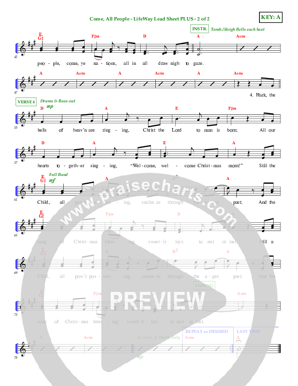 Come All People Lead Sheet (Chris Eaton)