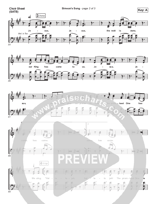 Simeon's Song Choir Vocals (SATB) (Chris McClarney)