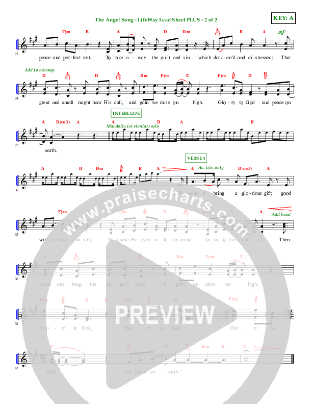 The Angel Song Lead Sheet (Kelly Minter)