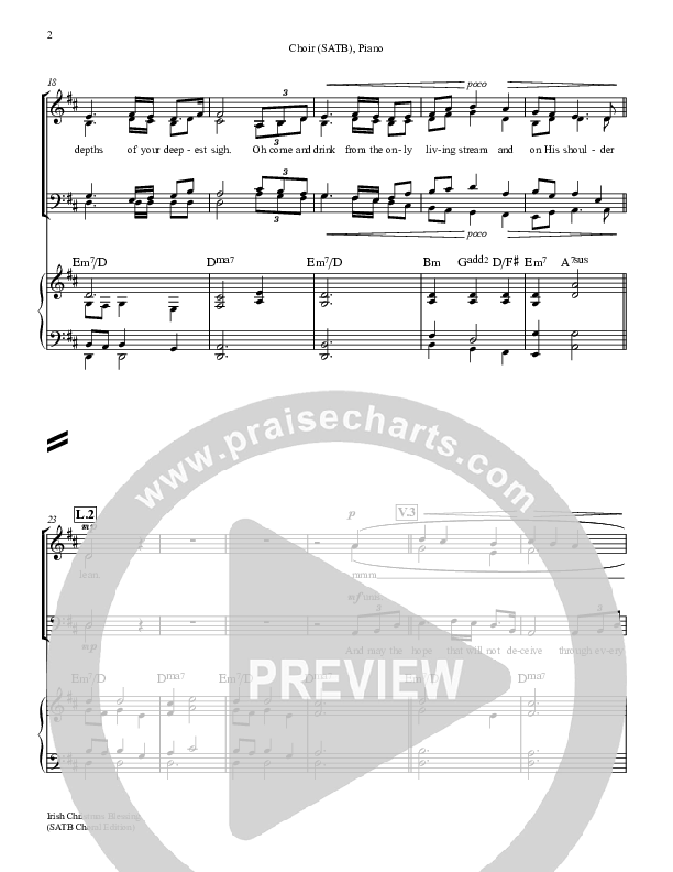 An Irish Christmas Blessing Choir Vocals (SATB) (Keith & Kristyn Getty)