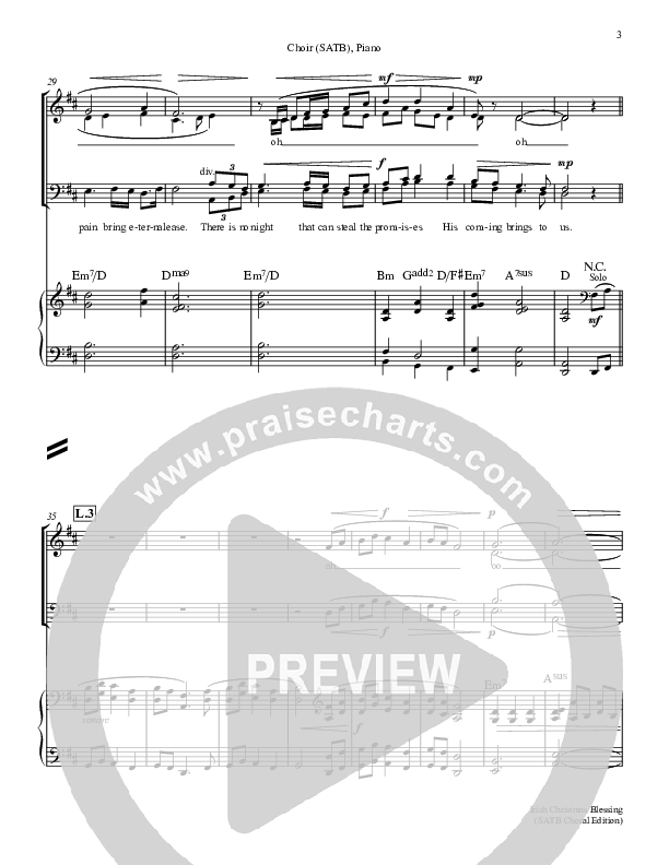 An Irish Christmas Blessing Choir Vocals (SATB) (Keith & Kristyn Getty)