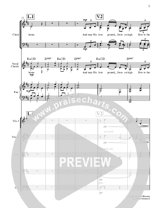 An Irish Christmas Blessing Conductor's Score (Keith & Kristyn Getty)