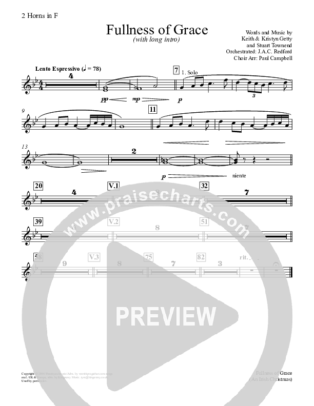 Fullness Of Grace French Horn (Keith & Kristyn Getty)