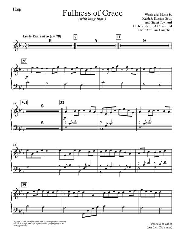 Fullness Of Grace Harp (Keith & Kristyn Getty)