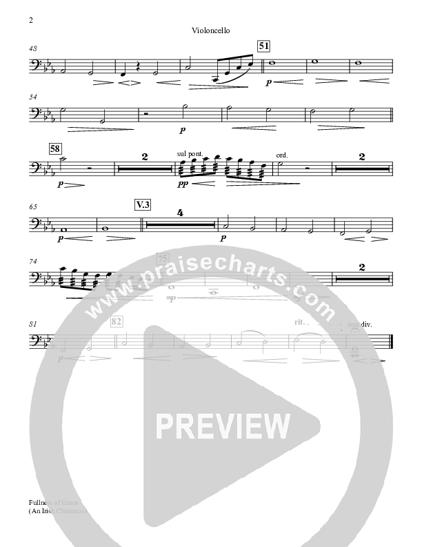 Fullness Of Grace Violincello (Keith & Kristyn Getty)