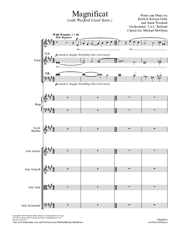 My Soul Will Magnify The Lord (The Magnificat) Conductor's Score (Keith & Kristyn Getty)